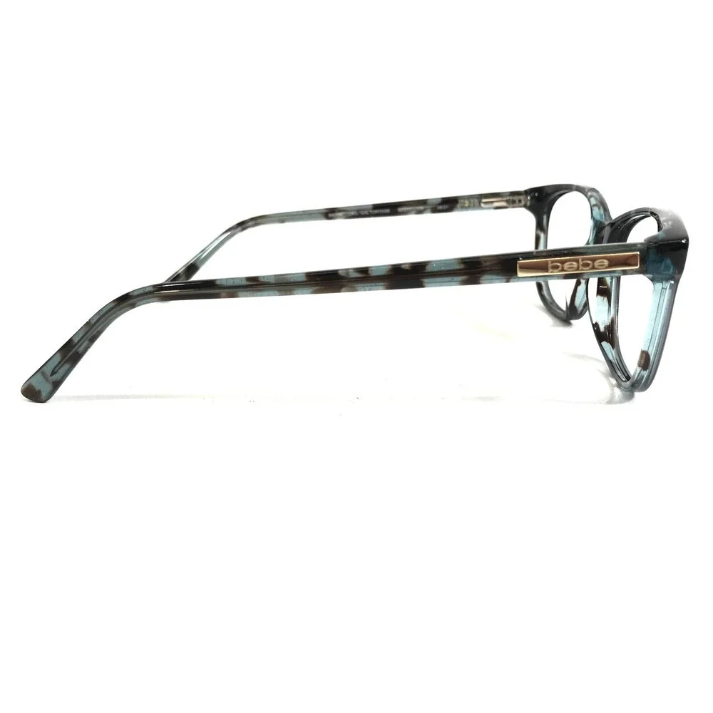 Bebe Eyeglasses Frames BB5186 340 TEAL TORTOISE Blue Gold Full Rim 52-17-135